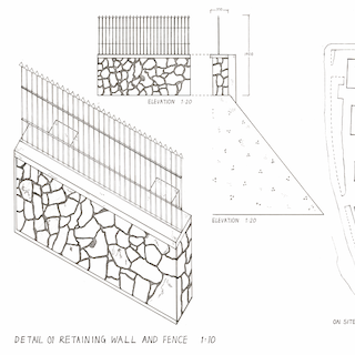 Detail: Retaining Wall and Fence